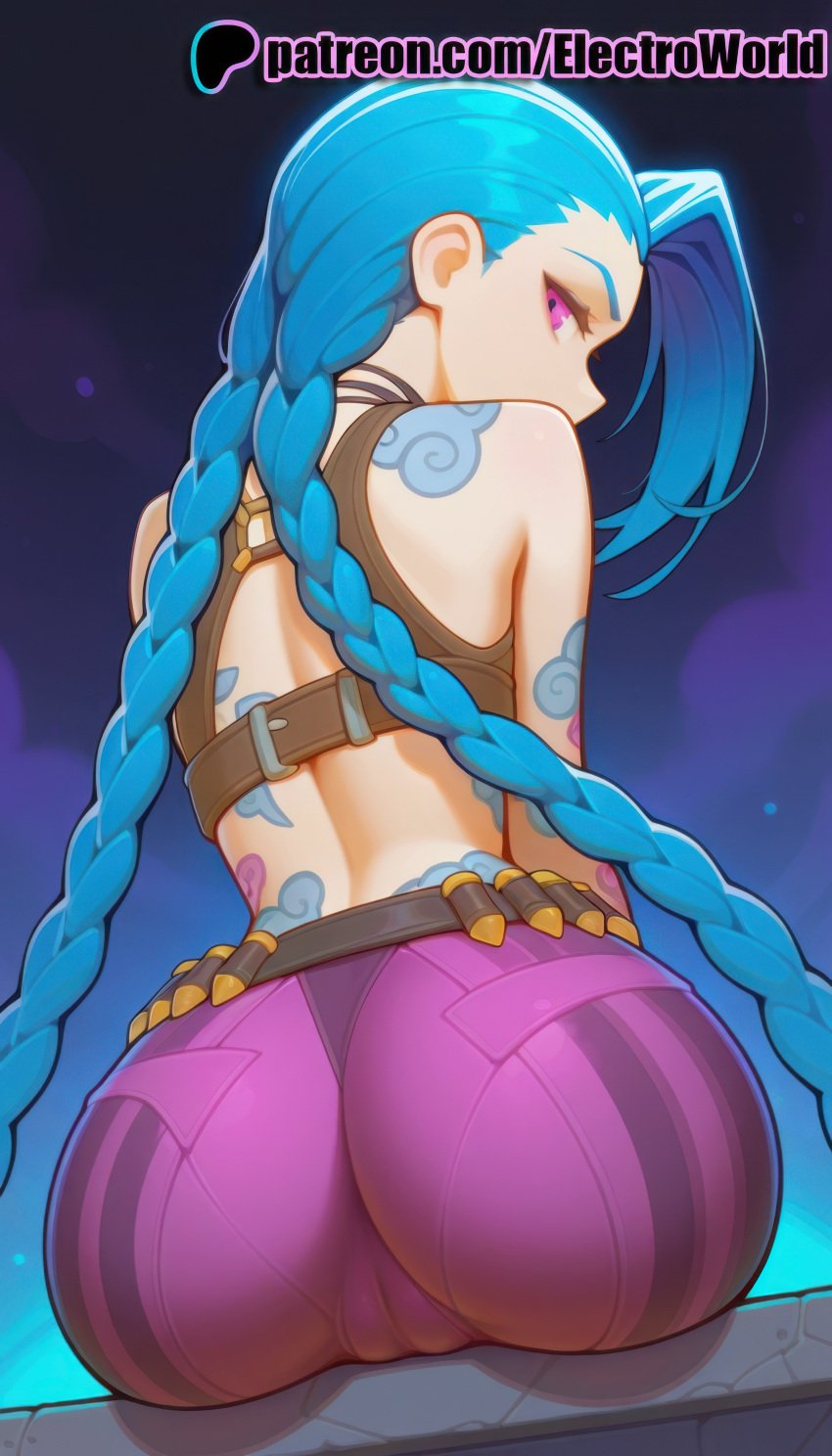 1female 1girls ai_generated arcane arcane:_league_of_legends arcane_jinx arm_tattoo ass ass_focus back blue_hair blush breasts camel_toe cameltoe curvaceous curvaceous_body curvaceous_female curvaceous_figure electroworld female female female_focus female_only highres inviting_to_sex jinx_(league_of_legends) league_of_legends looking_back pleasure_face pleasured_female pov seductive seductive_female seductive_look seductive_pose shiny_skin sitting solo solo_female solo_focus sweat sweatdrop sweaty_body trembling trembling_for_pleasure uncensored voluptuous voluptuous_female wet