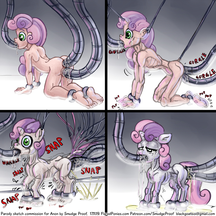 anal equestria_girls equine female friendship_is_magic gore grotesque hair_on_head horse human machine mammal my_little_pony peeing pony sketch smudge_proof sweetie_belle_(mlp) tears tentacle torture transformation urination urine vaginal_penetration watersports