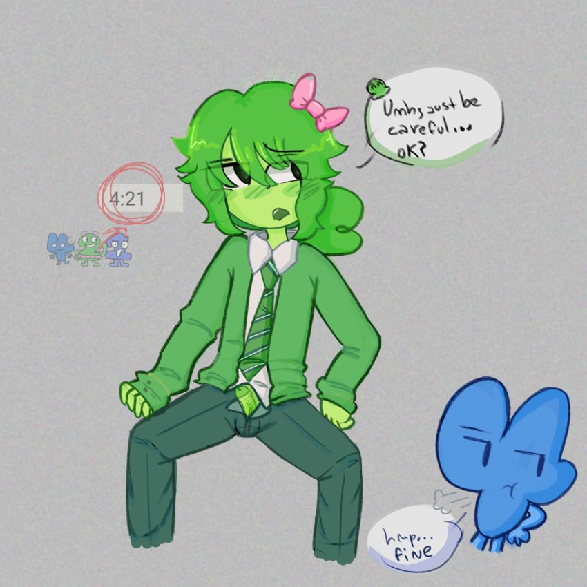 ... 42 algebralien battle_for_bfb battle_for_bfdi battle_for_dream_island bfb bfdi blue_skin bow clothes four_(bfb) gijinka green_hair green_penis green_skin grey_background high_quality high_resolution highres jacknjellify kint_desing non-binary non-human non-web_source object_show object_shows one_(bfdi) penis penis_out pillxf_62_(artist) pink_bow ponytail request side_ponytail simple_background text_bubble two_(bfb) two_(tpot) x_finds_out_his_value xfohv