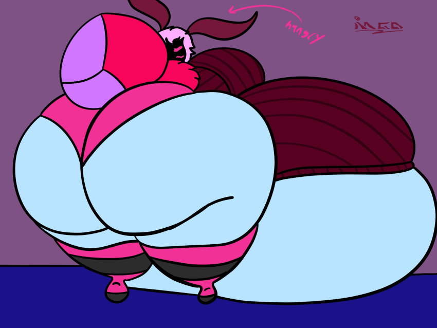 1boy big_ass big_breasts breasts bubble_butt huge_ass huge_breasts moth overweight tagme thick_thighs veevee veevee_(artist) veeveederi wide_hips