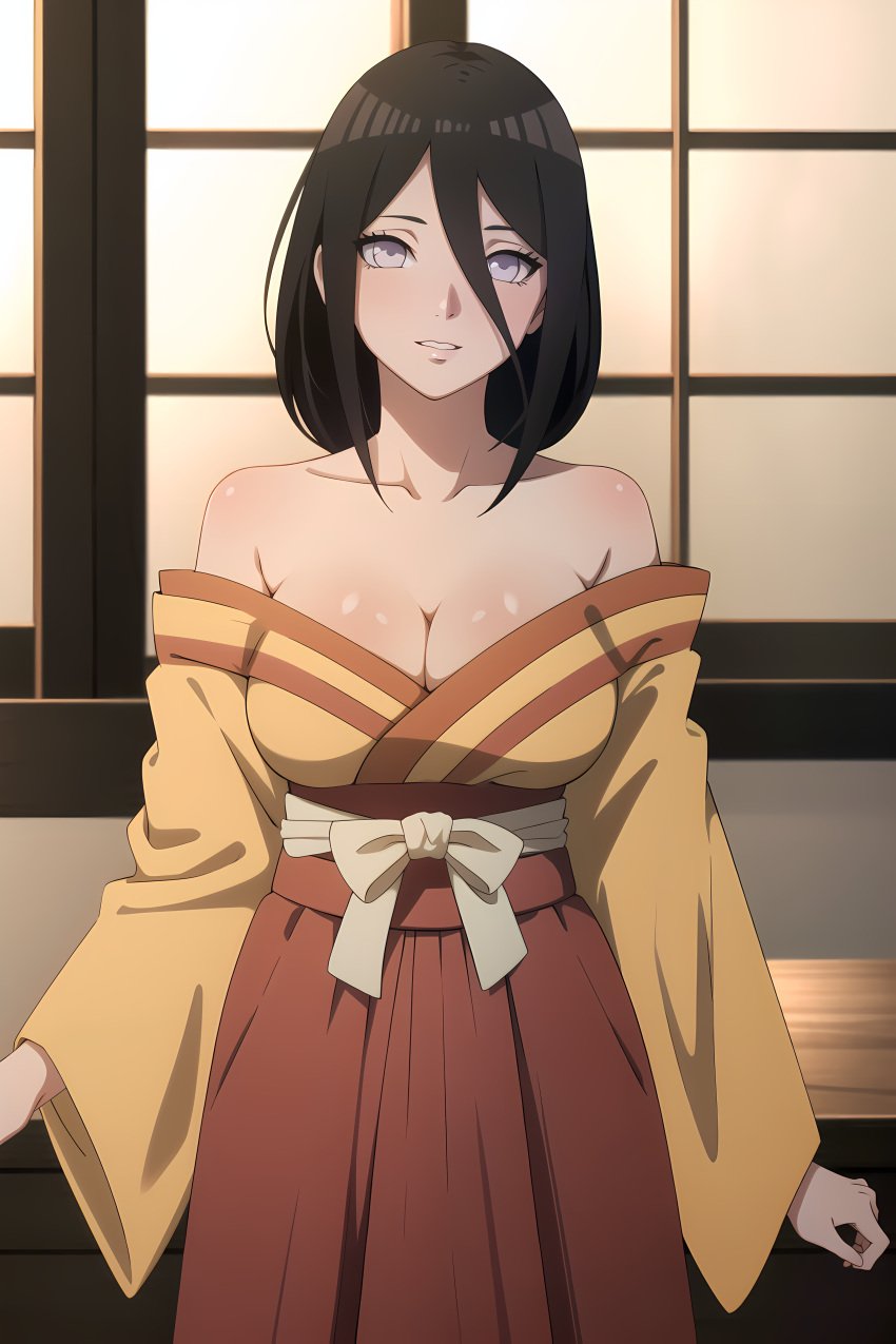 1girls ai_generated anime_style arms_at_sides artist_name bare_chest bare_legs bare_shoulders bare_thighs belt bending_over bent_over big_breasts blush boruto:_naruto_next_generations breasts brown_hair busty clothed_female clothing curvaceous female female_only front_view huge_breasts hyuuga_hanabi kimono leaning leaning_forward legs_together long_hair looking_at_viewer low-tied_long_hair low_ponytail miniskirt nai_diffusion naruto naruto_(series) no_bra no_bra_under_clothes nose_blush obi open_clothes open_kimono oppai pink_lips pinup pupilless_eyes ragnarock_ai revealing_clothes ribbon sash skimpy skimpy_clothes skindentation skirt smooth_skin solo solo_focus stable_diffusion standing teasing text thick_thighs thighs upper_body very_long_hair violet_eyes voluptuous wide_hips wide_sleeves yukata