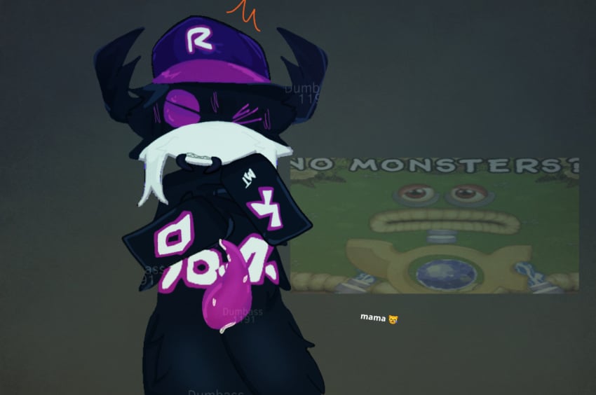 1boy 1male artist_name artist_signature beetle black_clothing black_hat bug bug_boy dick dumbass1191 fluffy hat male male_focus male_only mandibles meme meme_in_the_background pest_(regretevator) red_dick regretevator roblox roblox_game robloxian sweat tentacle tentacle_dick watermark wubbox_(my_singing_monsters)