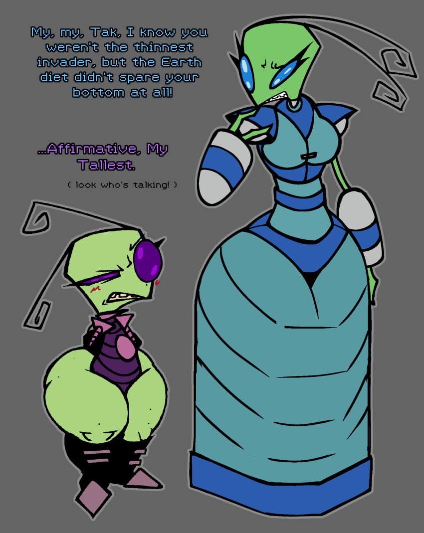 alien alien_girl almighty_tallest_miyuki antennae ass big_ass big_butt big_eyes blue_eyes blush boots bottom_heavy bubble_ass bubble_butt dress fat_ass fat_butt females_only green_skin grey_body gritted_teeth gritting_teeth huge_ass huge_butt invader_zim large_ass large_butt nanodude78 nickelodeon purple_eyes shortstack tak_(invader_zim) tak_(irken)_(invader_zim) thick_ass thick_thighs uniform wide_hips