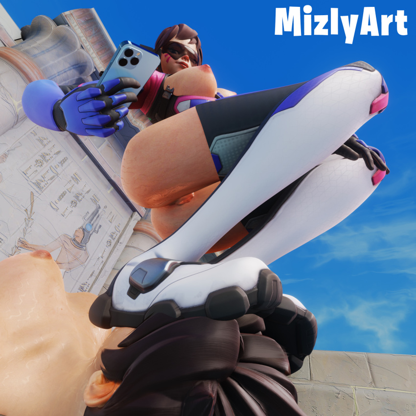 2girls 3d boots d.va dominant_female feet foot_fetish humiliation mizly_art multiple_girls overwatch overwatch_2 submissive_female tracer trampling