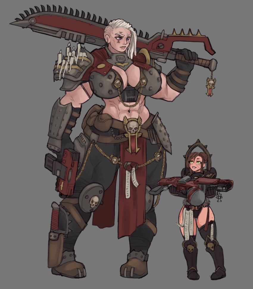 abs adepta_sororitas artist_request giantess imperium_of_man mathilda_(lardivag) muscular_female purity_seal sister_of_battle size_difference warhammer_(franchise) warhammer_40k