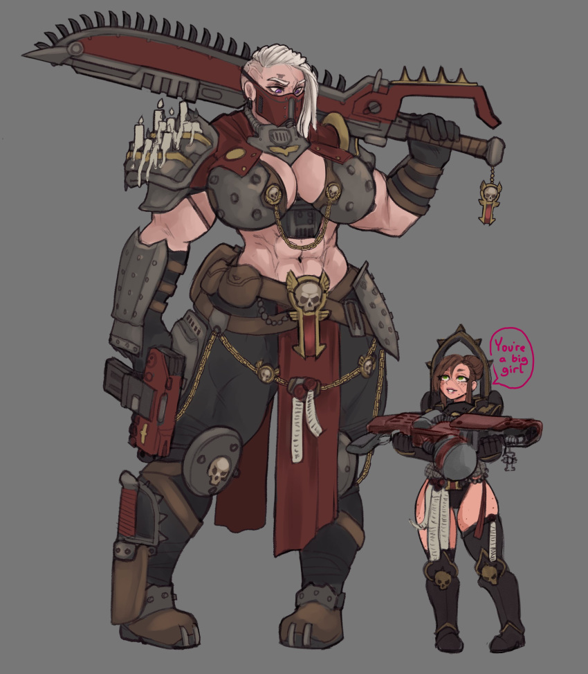 abs adepta_sororitas artist_request giantess imperium_of_man mathilda_(lardivag) muscular_female purity_seal sister_of_battle size_difference warhammer_(franchise) warhammer_40k