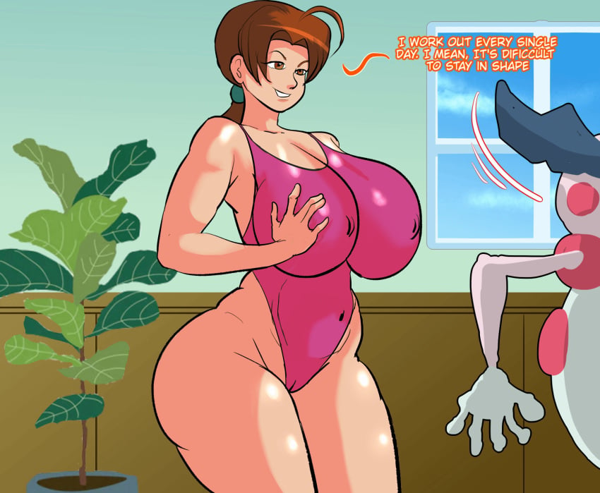 1girls animated animated_gif ass being_watched belly big_breasts bouncing_breasts breasts delia_ketchum_(pokemon) grabbing_own_breast guyvanity hair_tie housewife huge_breasts legs_together mature_female milf mommy mother mr._mime nipple_bulge nipples pink_swimsuit plump_ass plump_belly pokemon ponytail round_ass shiny shiny_body shiny_hair shiny_skin soft_belly swimsuit thick_ass thick_thighs thighs tied_hair touching_own_breast voluptuous voluptuous_female wide_hips