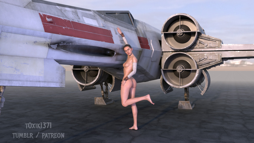 1girls 3d female female_only rey solo star_wars t0xik1371 tagme the_force_awakens x-wing