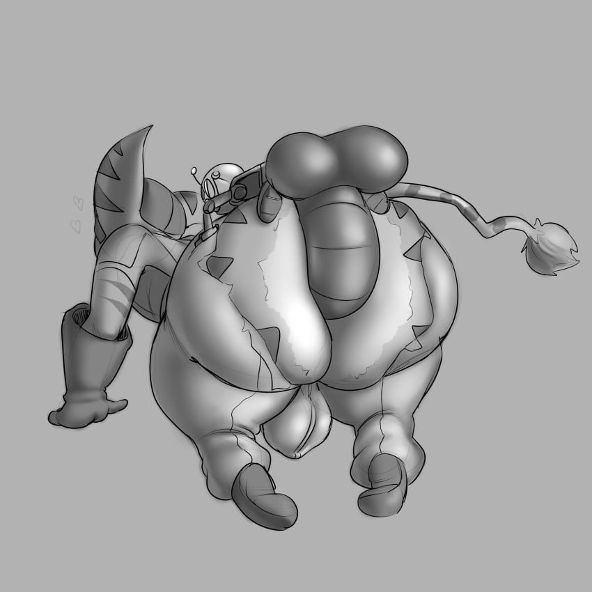 2024 absurd_res anal anal_sex anthro anthro_penetrated big_penis clank_(ratchet_and_clank) doggy_style duo femboy from_behind_position genitals greyscale hearts_around_head hi_res huge_cock humanoid humanoid_on_anthro humanoid_penetrating humanoid_penetrating_anthro hyper hyper_genitalia hyper_penis lombax machine male male/male male_penetrated male_penetrating male_penetrating_male mammal monochrome orangejuicemann penetration penis ratchet_(ratchet_and_clank) ratchet_and_clank robophilia robot robot_penetrating robot_penetrating_anthro sex size_difference small_but_hung small_dom_big_sub sony_corporation sony_interactive_entertainment tagme