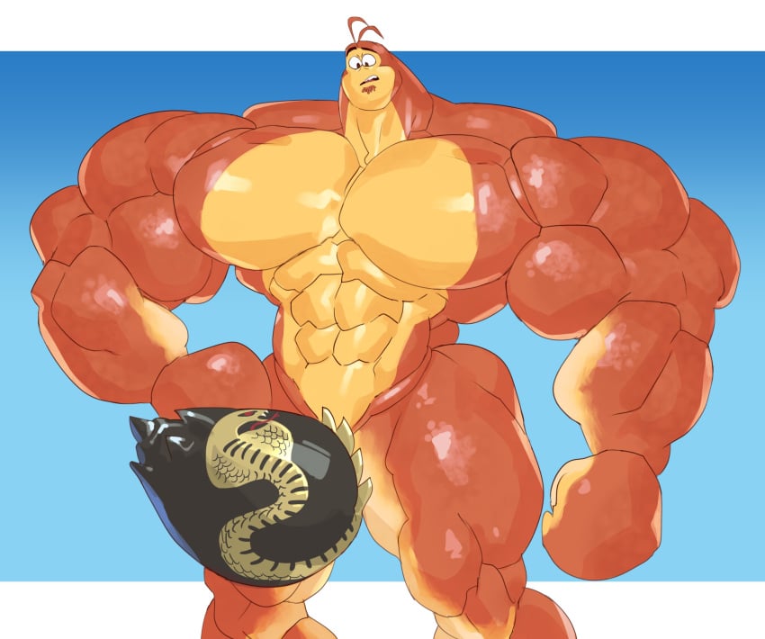 armen_(under_the_boardwalk) bodybuilder buff crab furry hermit_crab hyper hyper_muscles male male_only muscles muscular muscular_arms muscular_male nude remert solo solo_male under_the_boardwalk