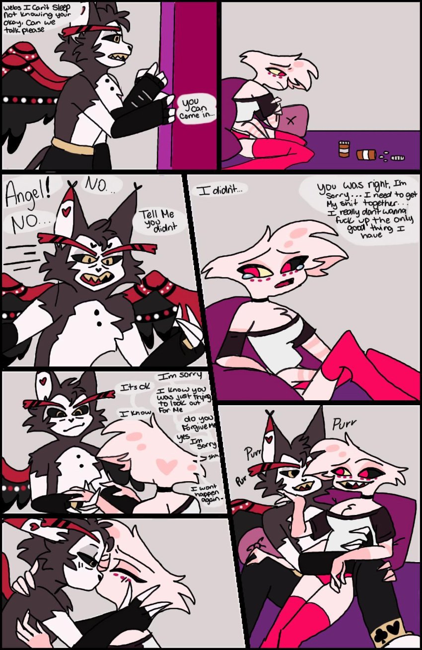 angel_dust_(hazbin_hotel) anthro arachnid arthropod catboy comic demon felid feline furry hazbin_hotel humanoid husk_(hazbin_hotel) mammal penis spider tagme