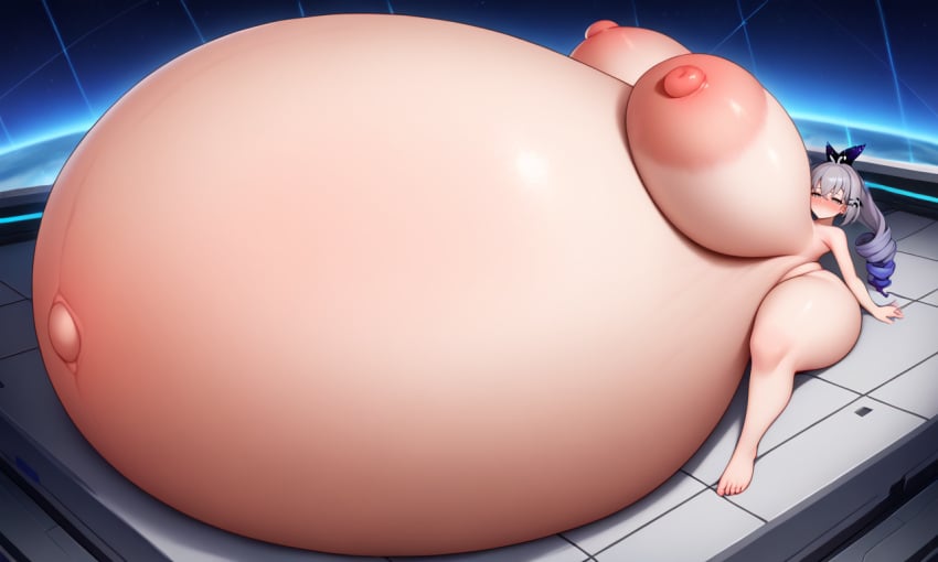 1girls ai_generated aroused belly_bigger_than_body breasts_bigger_than_body colossal_belly colossal_breasts dot_mouth full-face_blush gigantic_ass half-closed_eyes honkai:_star_rail hyper_pregnancy immobile in_heat pregnant silver_wolf_(honkai:_star_rail) space spacecraft spacecraft_interior stable_diffusion thick_thighs too_big_to_move torpedo_belly wide_hips