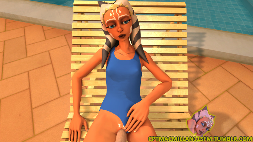 3d ahsoka_tano alien blue_eyes breasts clone_wars jedi jedi_padawan macmillan11 missionary orange_skin panties_aside penetration penis pussy source_filmmaker star_wars swimsuit tagme text togruta vaginal_penetration