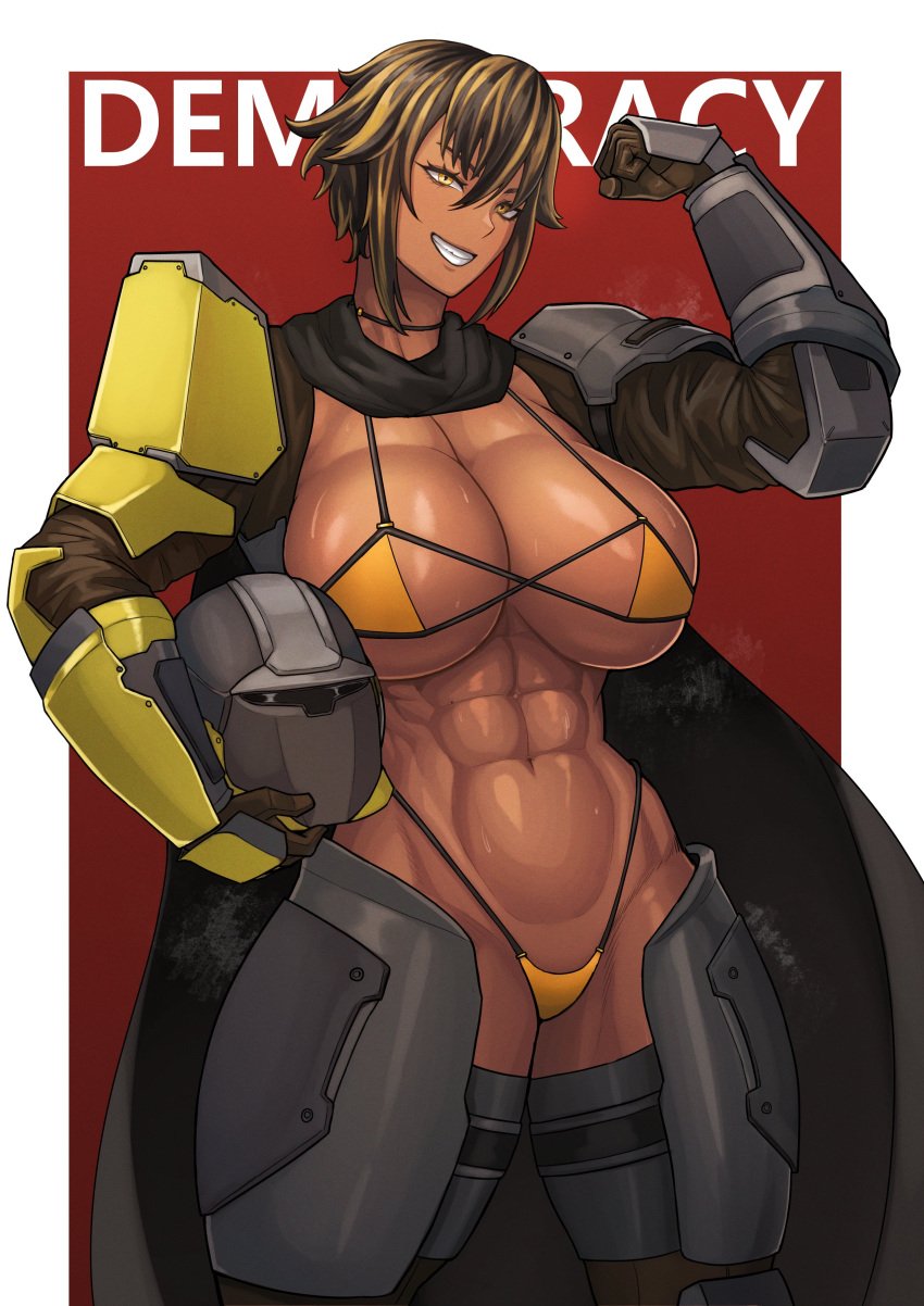 1girls abs big_breasts bikini breasts busty c-01_permit curvaceous curvy curvy_body curvy_female curvy_figure female helldiver_(helldivers) helldivers_2 huge_breasts kingbang kongman99 large_breasts voluptuous wide_hips