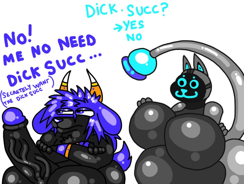 anthro ass ass balls belly big_ass big_belly big_breasts big_butt big_penis breasts caprine dahliathefox dialogue furry furry_only goat huge_balls huge_breasts huge_cock hyper hyper_balls hyper_genitalia hyper_penis karfass_(dahliathefox) nishylys_(elysios) penis robot robot_girl text veiny_penis