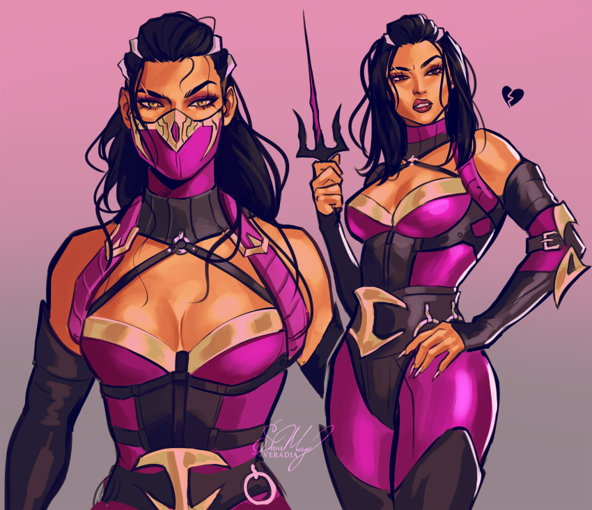 artist_signature asian_female edenian female_only mileena mortal_kombat mortal_kombat_1_(2023) netherrealm_studios non-nude sai_(weapon) sfw solo veradia