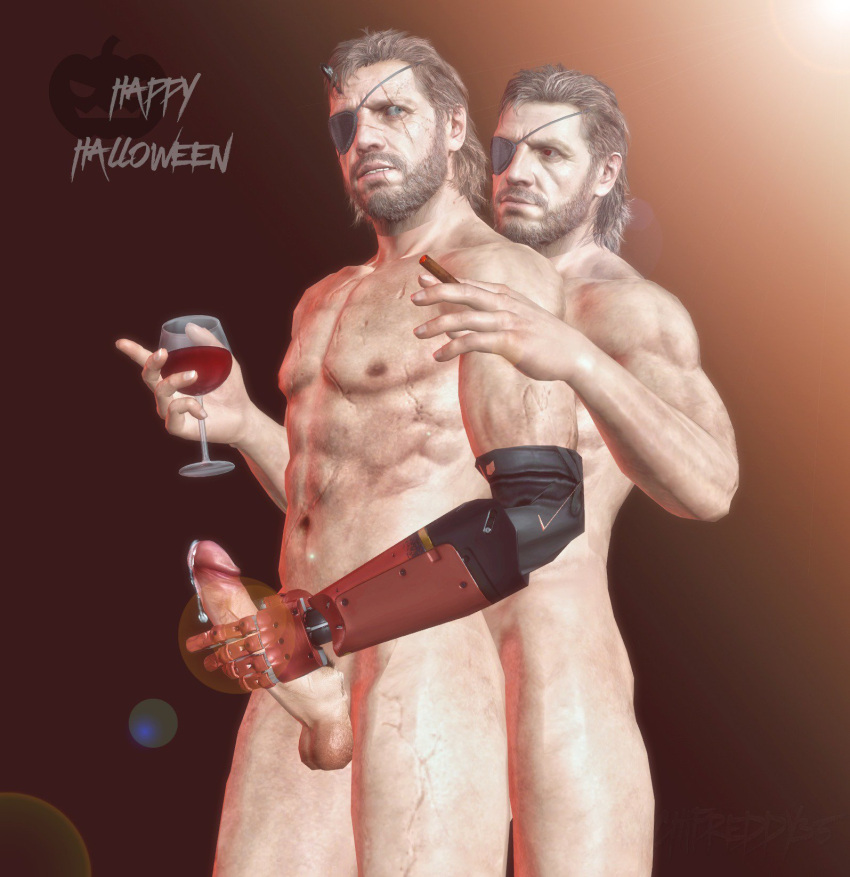 3d big_boss male_focus male_only metal_gear_solid michifreddy35 muscular muscular_male nude penis selfcest venom_snake