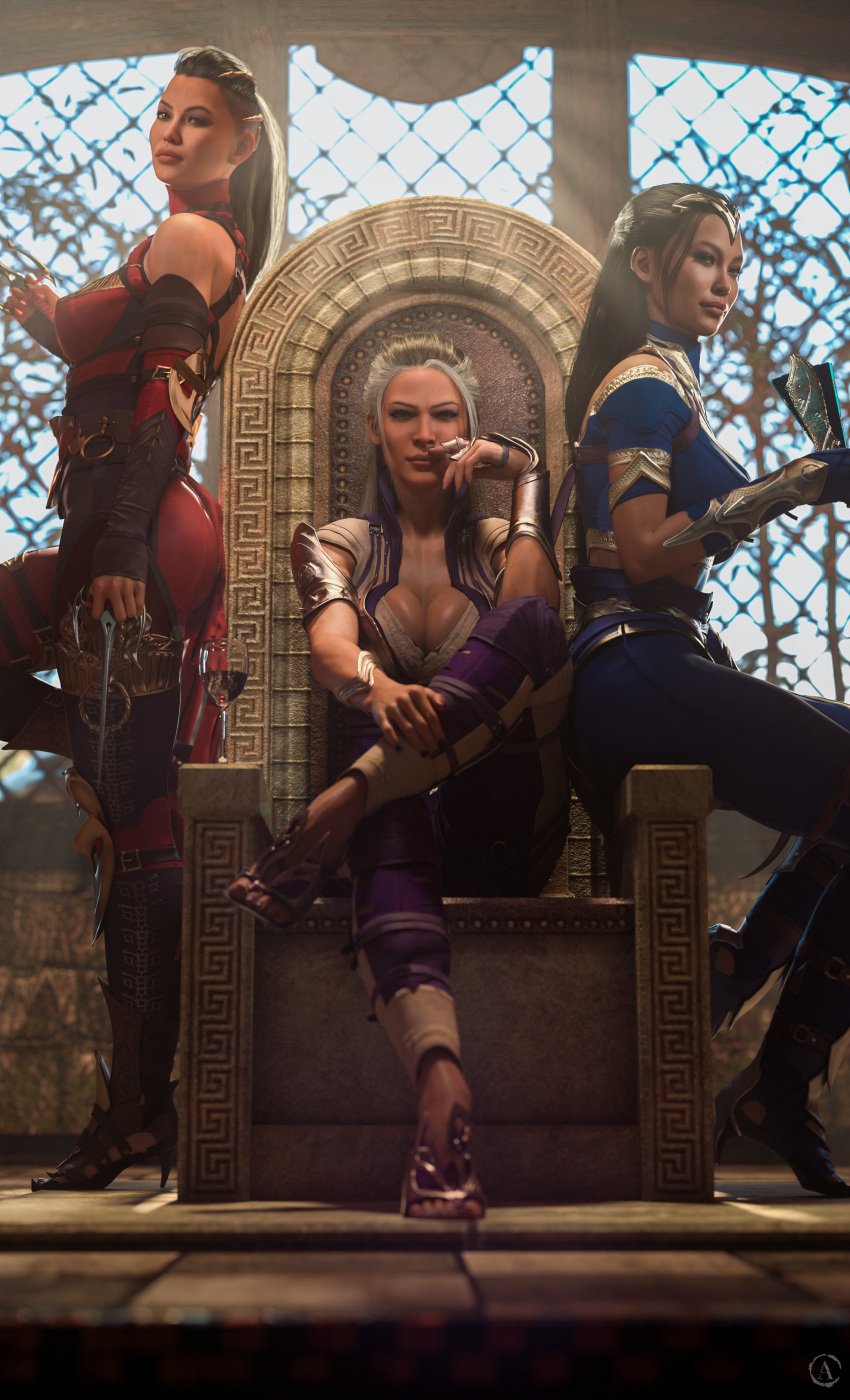 3d alf3d asian_female clothed_female edenian female_only kitana kitana_(new_era) mileena mileena_(new_era) mortal_kombat mortal_kombat_1_(2023) netherrealm_studios non-nude sfw sindel sindel_(new_era)