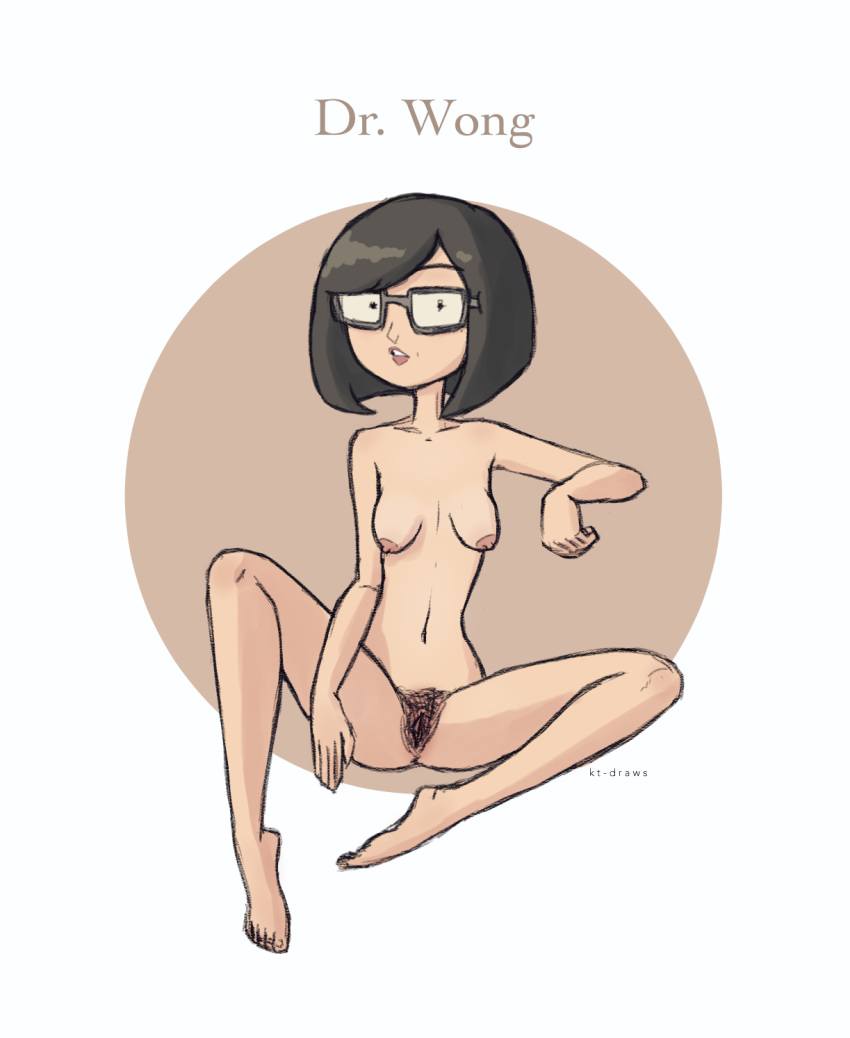 1girls asian asian_female breasts bushy_pubes dr._wong female female_only glasses hips kt-draws legs legs_apart lips mature_female navel nipples nude nudity pubic_hair pussy rick_and_morty sitting solo therapist vagina vulva