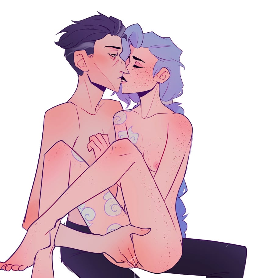 arcane blue_hair daughter father father_and_daughter fingering_pussy fingers incest incest_(lore) jinx_(arcane) jinx_(league_of_legends) kissing league_of_legends nipples riot_games silco_(arcane) skinny_girl villanified wet wet_pussy