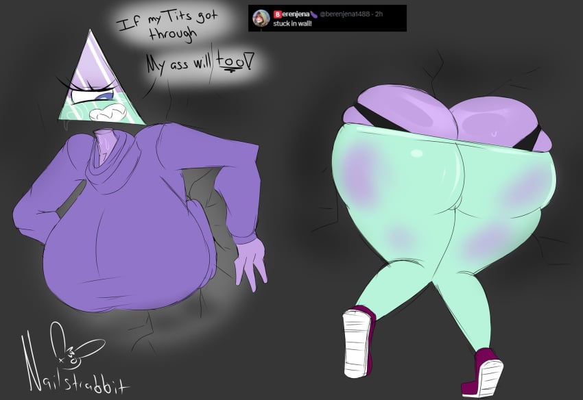 1girls ass big_ass big_breasts breasts bubble_ass bubble_butt enormous_ass female huge_ass huge_boobs huge_breasts huge_butt huge_thighs iilluminaughtii large_ass large_butt massive_ass massive_boobs massive_breasts massive_butt massive_thighs massive_tits nailstrabbit object_head stuck stuck_in_wall tagme thicc_thighs thick_thighs wide_hip wide_hipped_female wide_hips wide_thighs youtuber