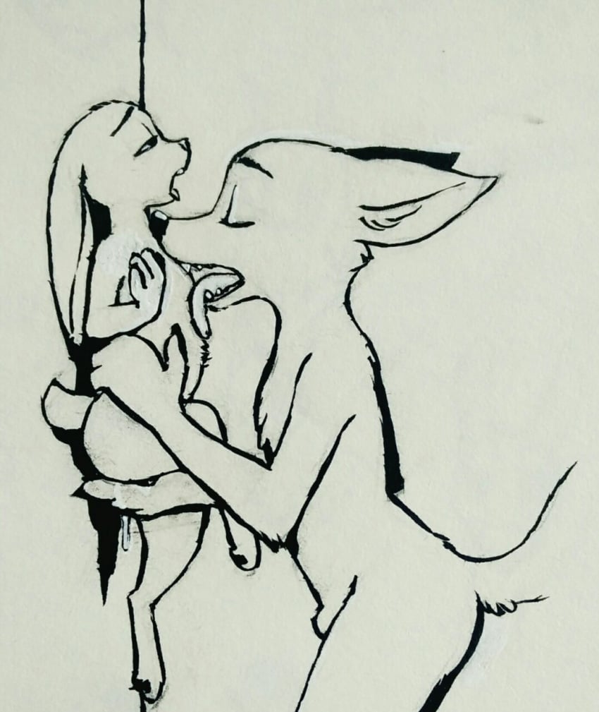 2017 against_wall animal_genitalia anthro black_and_white breast_lick breasts canine closed_eyes cobalt_snow conditional_dnp disney female finger_fuck fingering flat_chest flat_chested fox grey_background half-closed_eyes interspecies judy_hopps lagomorph larger_male licking male mammal monochrome nick_wilde pussy_juice rabbit rough_sketch sex sheath simple_background size_difference sketch smaller_female stand_and_carry_position standing tongue tongue_out vaginal_penetration zootopia