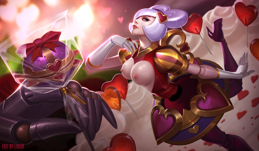 1girls edit heartbreakers_series heartseeker_orianna huge_breasts league_of_legends liquidshadow orianna tagme