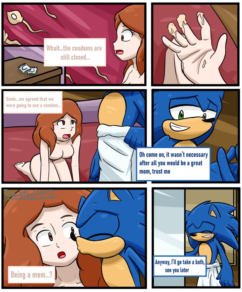 absurd_res after_sex anthro anthro_penetrating anthro_penetrating_human comic comic_page condom dark_the_artist eulipotyphlan fan_character female feral forced forced_impregnation hedgehog hi_res human human_on_anthro human_penetrated impregnation interspecies interspecies_impregnation kissing_cheek male male/female mammal penetration sega sex sexual_barrier_device sonic_(series) sonic_boom sonic_the_hedgehog sonic_the_hedgehog_(series) sperm_cell unused_condom wearing_towel