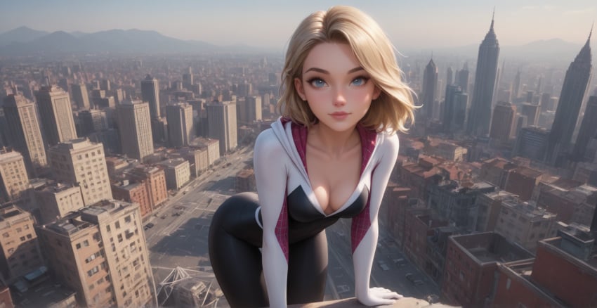 1girls ai_generated blonde_female blonde_hair blonde_hair_female blue_eyes breast breasts cleavage curvaceous curvaceous_body curves curvy curvy_body curvy_female curvy_figure exposed_breast exposed_breasts female female_only gwen_stacy heroine hourglass_figure inner_sideboob light-skinned_female light_skin marvel marvel_comics naughtyangelx sideboob solo solo_female spider-gwen spider-man_(series) superhero_costume superheroine voluptuous voluptuous_female