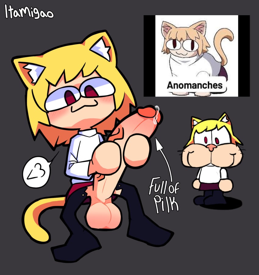 1futa 2024 :3 animal_ears balls black_legwear blonde_hair bright_colors cartoony cat_ears cat_tail cel_shading chibi clothed clothing cursed doodle ear_fluff erection futa_only futanari gaturro gaturro_(character) gray_background heart huge_cock humanoid humanoid_penis hyper_penis intersex itamigao kemonomimi light-skinned_futanari light_skin lol masturbation melty_blood meme mostly_clothed neco-arc nekomimi no_background non-human penis penis_bigger_than_body precum precum_drip precum_on_penis red_eyes self_upload shitpost short_hair signature simple_background sitting skirt skirt_lift solo solo_futa sweater text text_bubble toony torn_legwear tsukihime turtleneck turtleneck_sweater type-moon veiny_penis white_shirt white_sweater yellow_hair