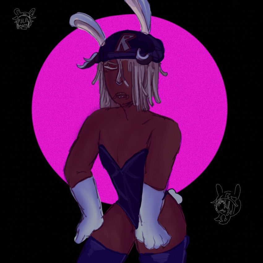 bunnysuit dark-skinned_male pest_(regretevator) playboy_bunny regretevator