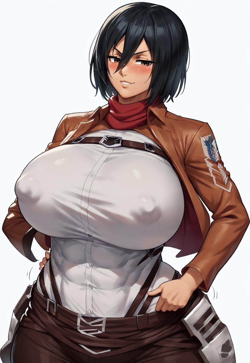 1girls 3d abs ai_generated asian asian_female athletic athletic_female attack_on_titan big_breasts black_hair black_hair_female blush breasts clothed clothed_female confident confident_female confident_smile curvaceous curvy curvy_figure dominant dominant_female female female_focus female_only light-skinned_female light_skin looking_at_viewer metaphorzio mikasa_ackerman muscles muscular muscular_female shingeki_no_kyojin smile smiling smiling_at_viewer soko solo_focus tall_female tall_girl tall_woman toned toned_female