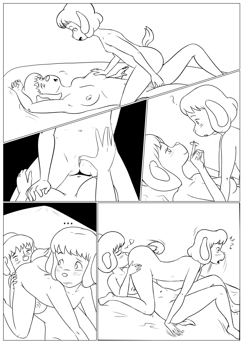 ... 2017 5_fingers 5_toes ? age_difference anthro ass bedroom bedroom_eyes blush breast_fondling breasts canine clitoral_hood clitoris closed_eyes clothing comic cunnilingus digital_media_(artwork) dog duo feet female fingering fondling from_behind_(disambiguation) furry hair half-closed_eyes hand_on_breast heart hi_res licking licking_lips looking_down looking_pleasured looking_up lying mammal monochrome mrs._hudson navel nipples nude on_back on_top open_mouth oral polly_(sherlock_hound) presenting presenting_hindquarters presenting_pussy pubes pussy seductive sex sherlock_hound_(series) short_hair small_breasts smile spread_legs spreading surprise toes tongue tongue_out vaginal_penetration vinoda young yuri