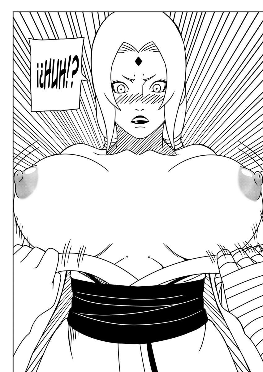 1boy 1girls before_sex big_breasts black_and_white blush blush_lines boruto:_naruto_next_generations bouncing_breasts breast_focus breasts busty comic drunk embarrassed english_text exposed_breasts female huge_breasts kimono large_breasts male mature mature_female mature_woman milf monochrome naruto naruto:_the_last naruto_(series) naruto_shippuden ninrubio nipples no_bra open_clothes oppai pov puffy_nipples pulled_by_another sagging_breasts speech_bubble story text translated tsunade undressing undressing_partner upper_body uzumaki_naruto voluptuous voluptuous_female