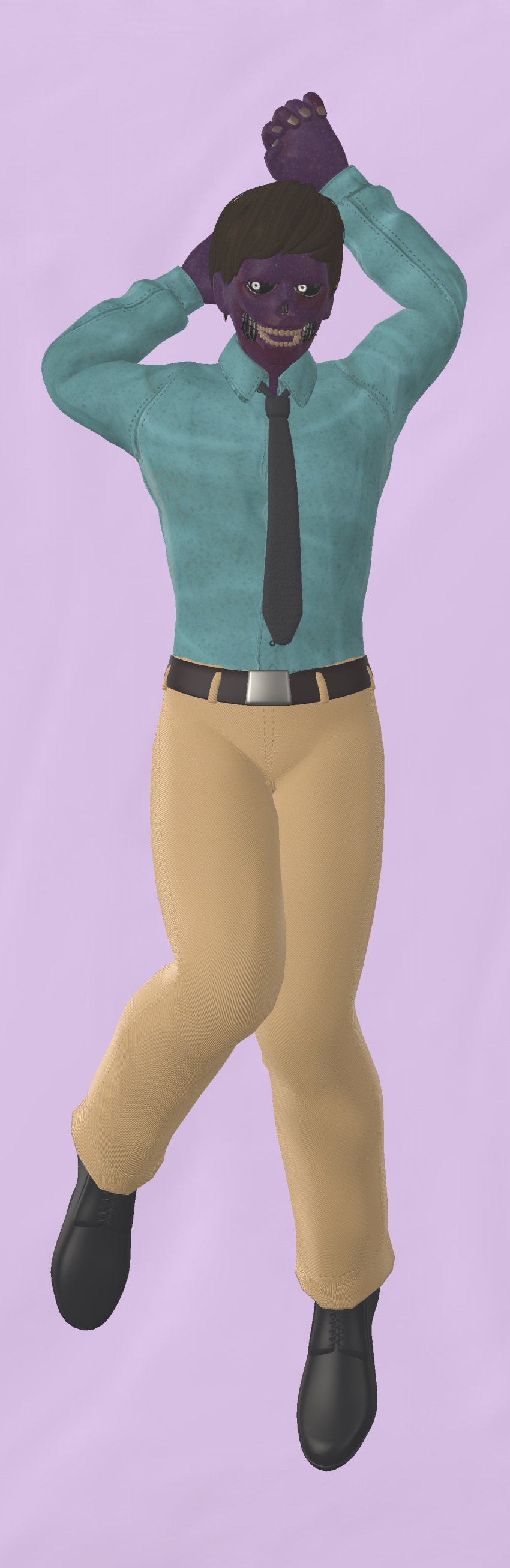 3d dakimakura dakimakura_design five_nights_at_freddy's five_nights_at_freddy's_3 freddy_fazbear's_pizzeria_simulator fully_clothed male male_only michael_afton no_nude purple_body purple_skin source_filmmaker yuuki_momofox