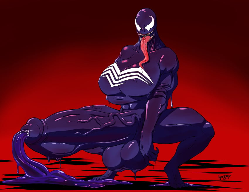 1futa big_balls breasts breasts_bigger_than_head futa_only futa_sans_pussy futanari goo huge_breasts huge_cock hyper_penis hyper_testicles intersex large_breasts long_tongue marvel multiple_females muscular nobro she-venom solo solo_futa spider-man_(series) symbiote venom_(marvel)