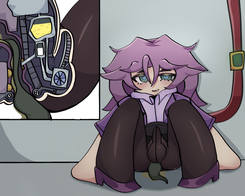 chibi femboy futanari pantyhose pantyhose_pull robot robot_girl thoaiteor34