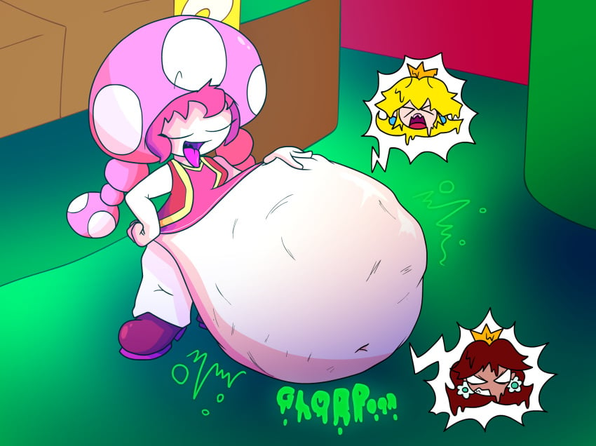 artist_request mario_(series) princess_daisy princess_peach soft_vore super_mario_bros. toadette vore vore_belly