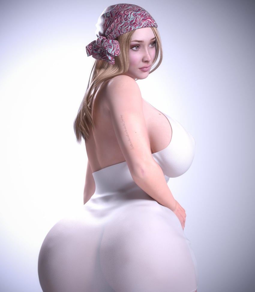 ass big_ass blonde busty clothing curvy dat_ass female pawg rev2019 solo thick translucent_clothing