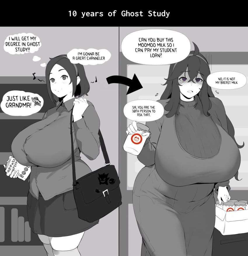 1girls 2024_pokemon_teraleak age_difference age_progression aged_down aged_up aging beta_hex_maniac big_thighs black_hair breasts breasts_bigger_than_head button_down_shirt buttons dark_hair depressed dress english english_dialogue english_text female female_focus female_only glasses grey_background greyscale hair hair_between_eyes hairband happy happy_female hex_maniac hex_manix hips huge_breasts large_breasts long_hair mature mature_female mature_woman milf_body monochrome nintendo old_version older_female pale-skinned_female pale_skin pokemon pokemon_xy round_glasses setawar_(coco) short_hair skirt slightly_chubby slightly_chubby_female sweater tagme text thick thick_hips thick_legs thick_thighs thighs tight_clothes tight_clothing tight_dress transformation transformation_sequence venus_body voluptuous voluptuous_female wide_hips woman_focus young_version young_woman