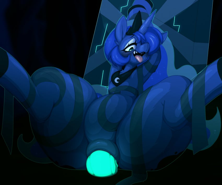 ahe_gao alicorn bondage bondage bound ephemilie equid equine friendship_is_magic genitals glowing glowing_genitalia glowing_penis hasbro hi_res horn horse looking_at_viewer looking_pleasured mammal my_little_pony mythological_creature mythological_equine mythology penetration penis pony princess_luna_(mlp) ribbons sex tongue tongue_out vaginal_penetration vaginal_penetration wings