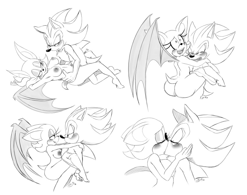 bat big_breasts bluechika blush breasts duo female hedgehog kissing male mammal membranous_wings nipples orgasm penetration rouge_the_bat sex shadow_the_hedgehog sonic_(series) straight vaginal_penetration wings