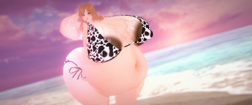 1girls 3d ass bbw bbw_mom beach big_ass big_belly big_breasts big_butt bikini chubby_belly cow_print cow_print_bikini dark_areola dark_nipples dosanko_gal_wa_namara_menkoi exposed_belly fat_ass fat_belly female_only hand_on_head hanging_belly huge_ass huge_belly huge_breasts hyper_belly hyper_breasts ineffective_clothing koikatsu large_ass large_belly large_breasts light-skinned_female mai_fuyuki married_woman mature_female milf ngs_(artist) orange_hair plump presenting presenting_belly presenting_breasts purple_eyes revealing_clothes revealing_swimsuit source ssbbw veiny_breasts venus_body