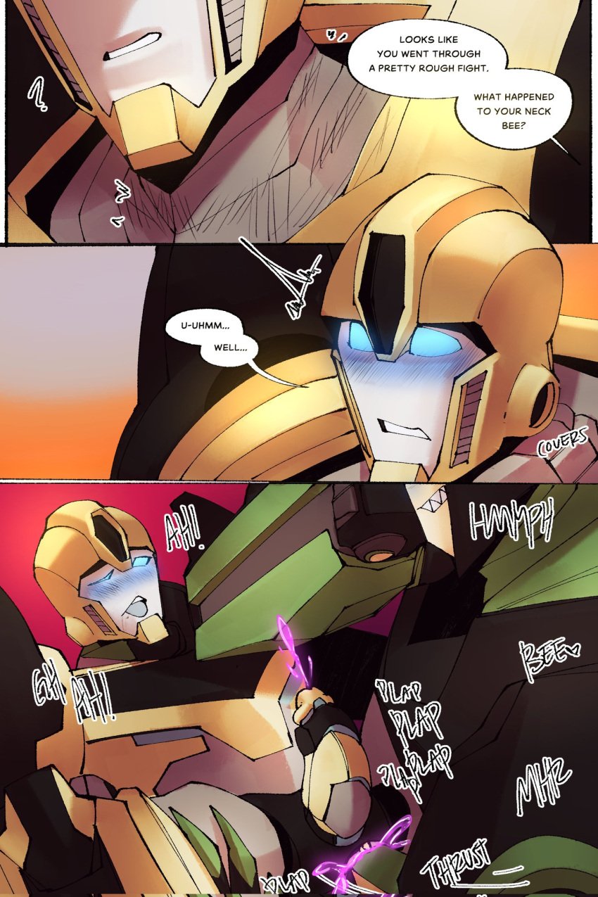 bumblebee_(transformers) cuntboy cuntboy_sans_balls grimlock_(transformers) herm hermaphrodite intersex male male/male maleherm multi_genitalia penis pussy transformers transformers_robots_in_disguise_(2015) vaginal_penetration