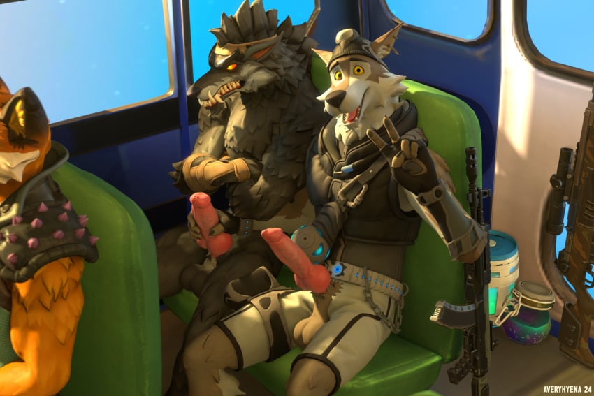 2024 3:2 3d_(artwork) animal_genitalia animal_penis averyhyena balls big_balls big_penis bus canid canine canine_genitalia canine_penis canis clothed clothing commercial_vehicle digital_media_(artwork) dire_(fortnite) duo_focus epic_games erection exhibitionism fennix_(fortnite) fortnite fox fully_clothed furry furry_male furry_only furry_penis gay genitals gesture glowing glowing_eyes group grumpy gun hand_gesture handjob hi_res homosexual homosexual_male knot looking_at_viewer male male/male male_focus male_only mammal masturbation mythological_canine mythological_creature mythology nude penile penile_masturbation penis penis_through_fly poking_out public public_nudity public_sex ranged_weapon saggy_balls sex source_filmmaker_(artwork) stealth_masturbation stealth_sex trio v_sign vehicle weapon wendell_(fortnite) were werecanid werecanine werewolf wolf yaoi