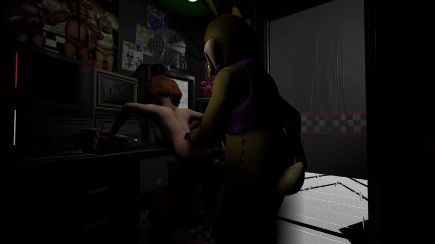 female five_nights_at_freddy's fnaf fucked_from_behind glitchtrap_(fnaf) image poster sfm source_filmmaker standing_doggy_style