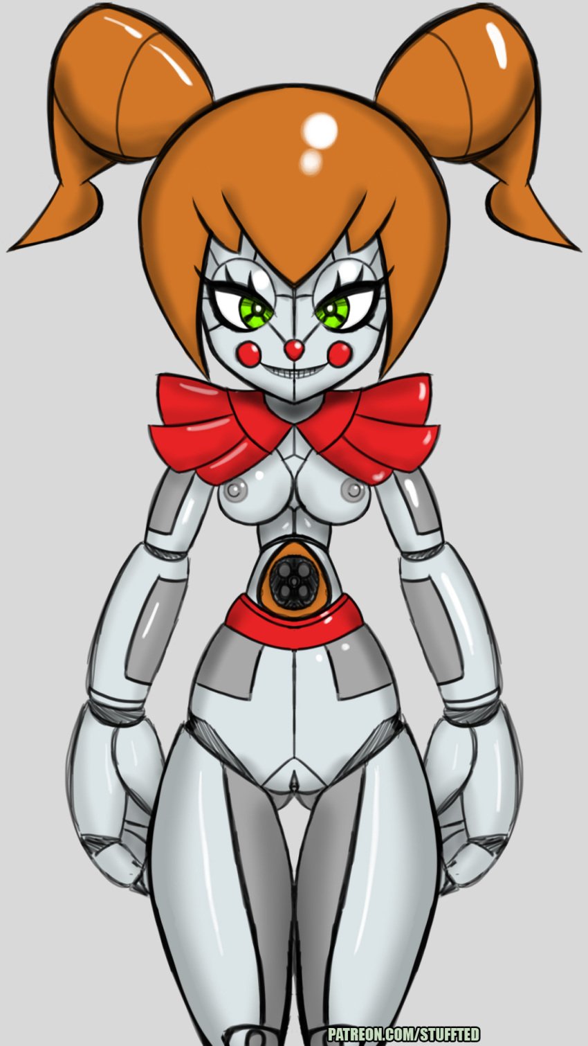 animatronic baby_(fnafsl) breasts circus_baby circus_baby_(fnaf) five_nights_at_freddy's pussy sister_location smile solo stuffted