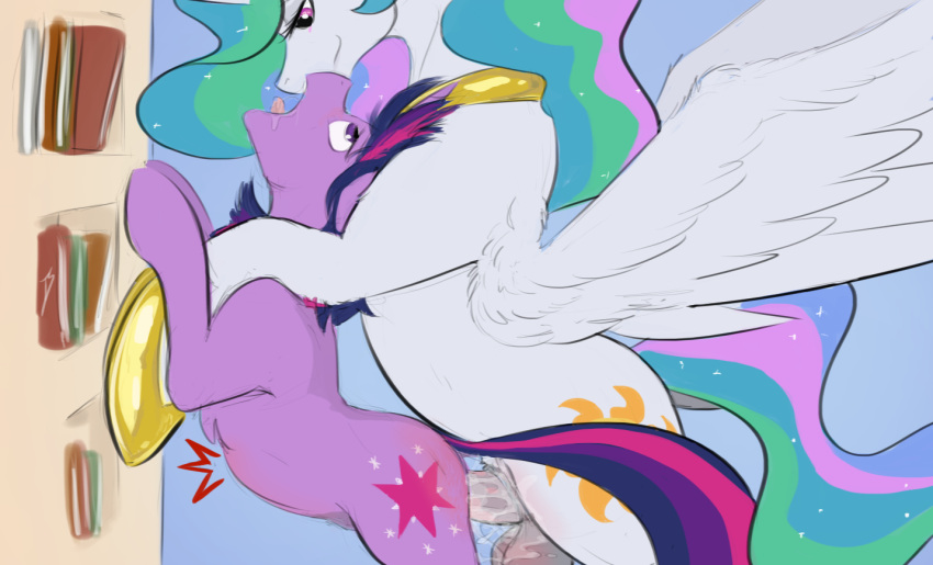 against_surface alicorn arched_back arms_over_shoulders balls bodily_fluids cutie_mark deep_penetration drooling duo emanata equid equine eye_roll female female_penetrated feral friendship_is_magic from_behind_position fur futanari genital_fluids genitals gynomorph gynomorph/female gynomorph_penetrating gynomorph_penetrating_female half-closed_eyes hasbro head_back horn horse intersex intersex/female intersex_penetrating intersex_penetrating_female legs_up looking_down looking_up mammal mane my_little_pony mythological_creature mythological_equine mythology narrowed_eyes on_hind_legs on_two_legs open_mouth overwhelmed penetration penis pony princess_celestia_(mlp) purple_body purple_fur saliva sex side_view size_difference smile stomach_bulge testostepone tongue tongue_out twilight_sparkle_(mlp) white_body white_fur wide_eyed wings