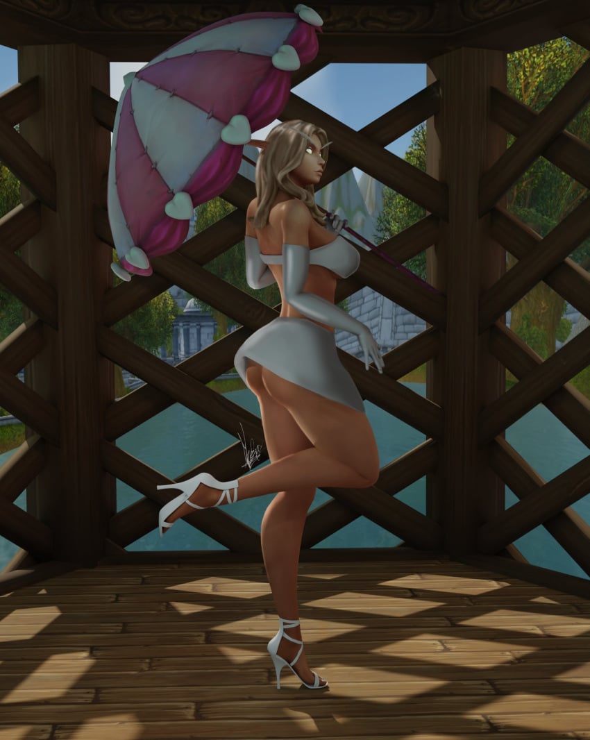 1girls artelfie ass blood_elf blood_elf_female bubble_ass bubble_butt clothed_female curvy curvy_ass curvy_body curvy_female curvy_figure curvy_hips curvy_thighs elf feet female female female_only heels high_heels legs long_hair looking_at_viewer miniskirt open_toe_shoes pose posing skirt solo thick_thighs thighs toes upskirt warcraft world_of_warcraft wow