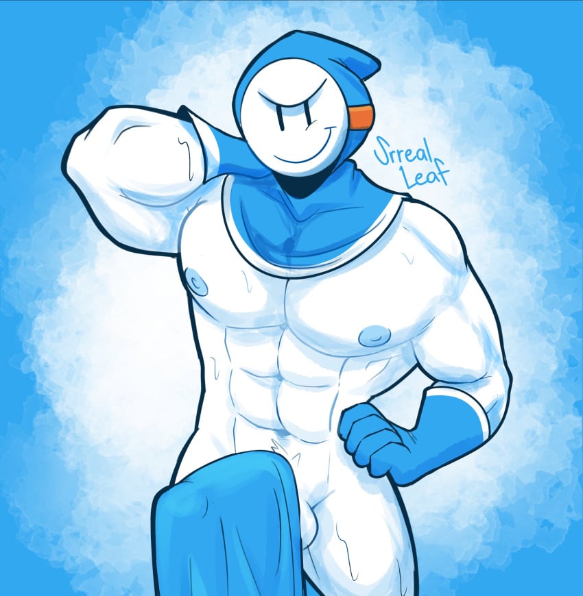 1boy 2024 abs balls bandit_(mario) big_muscles blue_clothing blue_gloves blue_handwear blue_nipples bulge erection erection_under_clothes erection_under_clothing gay genitals gloves hand_behind_head handwear humanoid humanoid_genitalia humanoid_penis male mario_(series) mask masked masked_male muscular muscular_humanoid muscular_male nintendo nipples paper_mario pecs penis penis_under_clothes smile solo srrealleaf standing toony toony_face white_balls